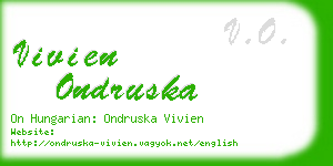 vivien ondruska business card